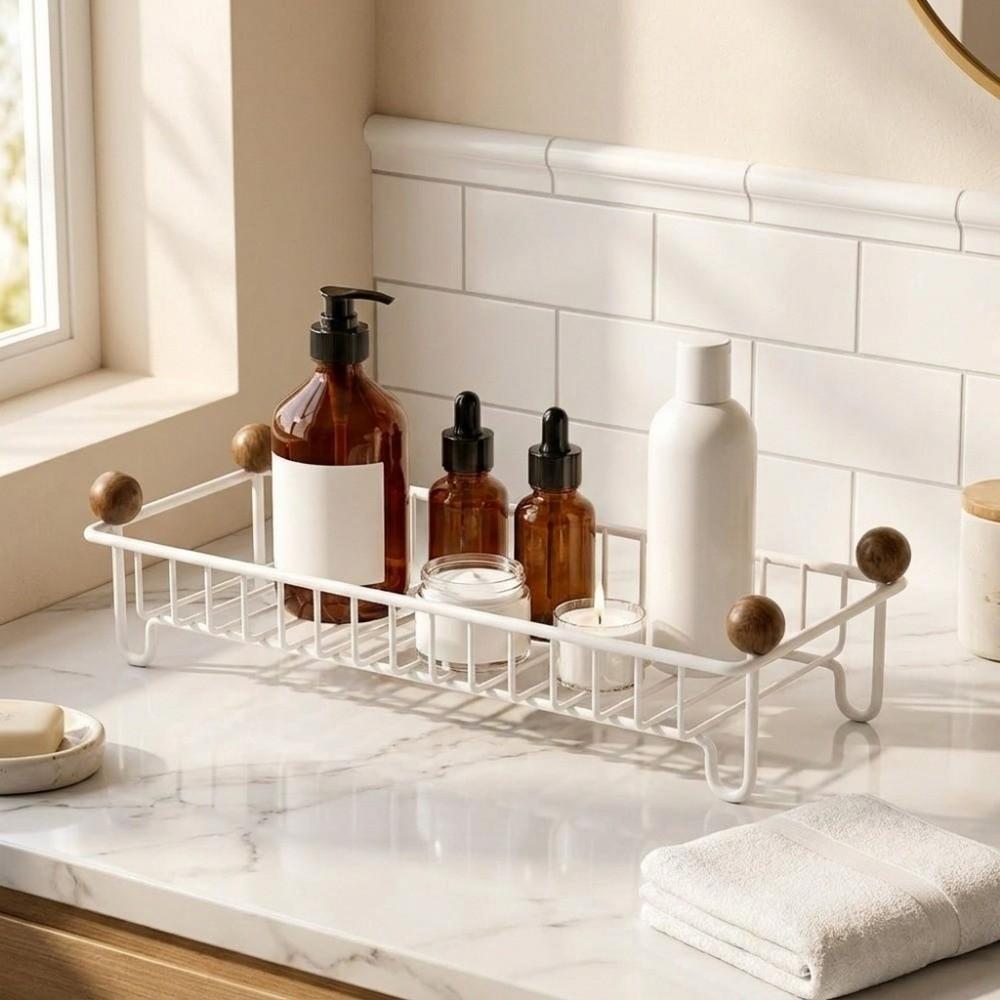 Large Capacity Cosmetic Storage Rack Waterproof Washstand Drain Rack for Kitchen