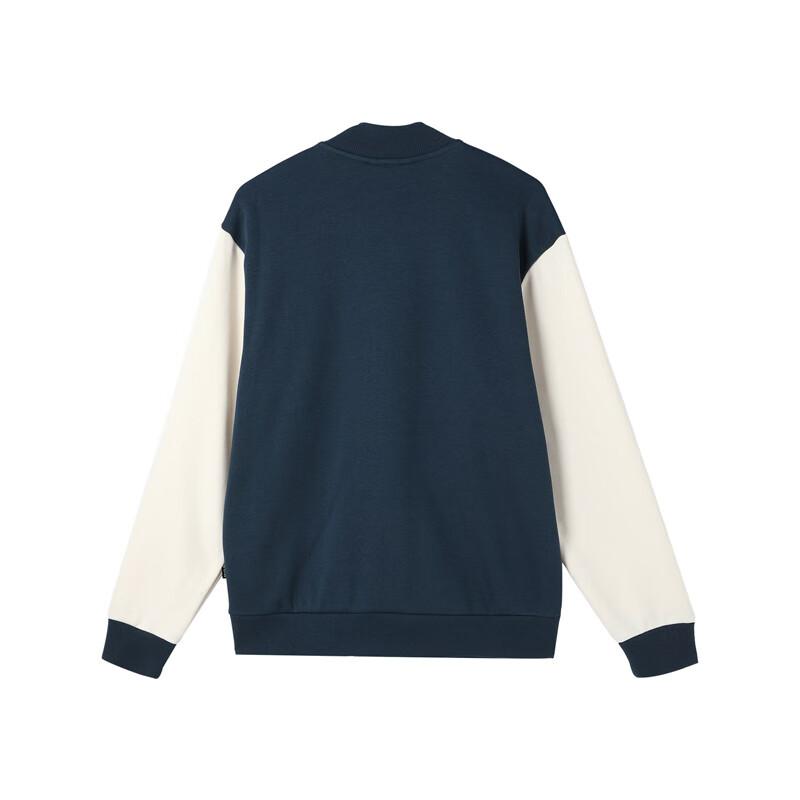 Puma VARSITY TRACK Retro Casual Letter Single-Breasted Long-Sleeve Varsity Jacket Men's Midnight Blue