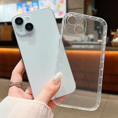 Clear Shell Cover For iPhone 16 Pro Max 15 Pro 14 13 12 11 Xs 7 8 SE Lens Protection Shockproof Soft TPU Transparent Phone Cover
