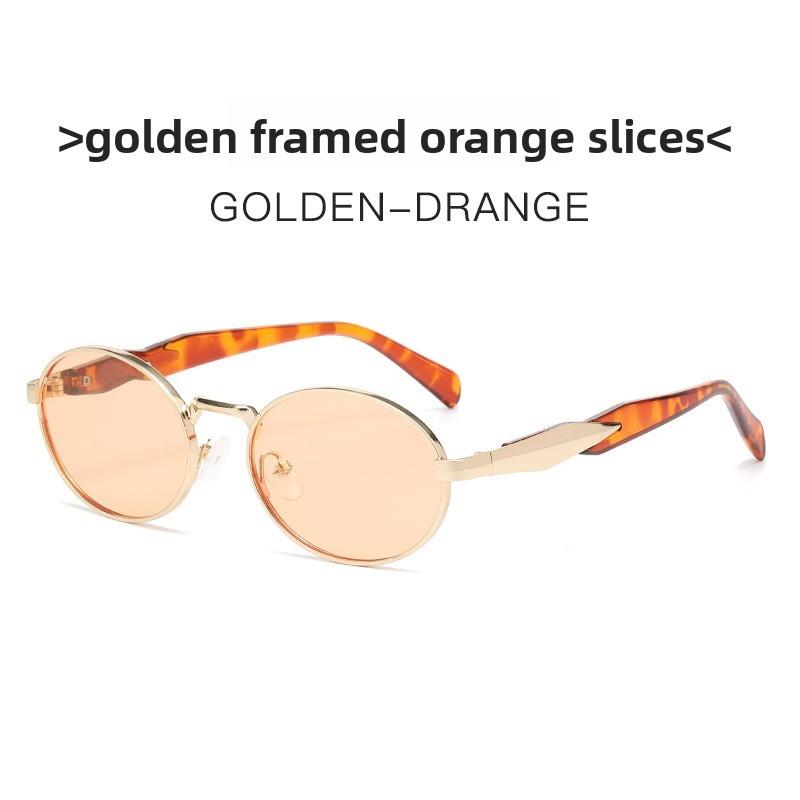 Fashion Oval Sun Glasses With Uv400 Protection For Stylish Outdoor Wear