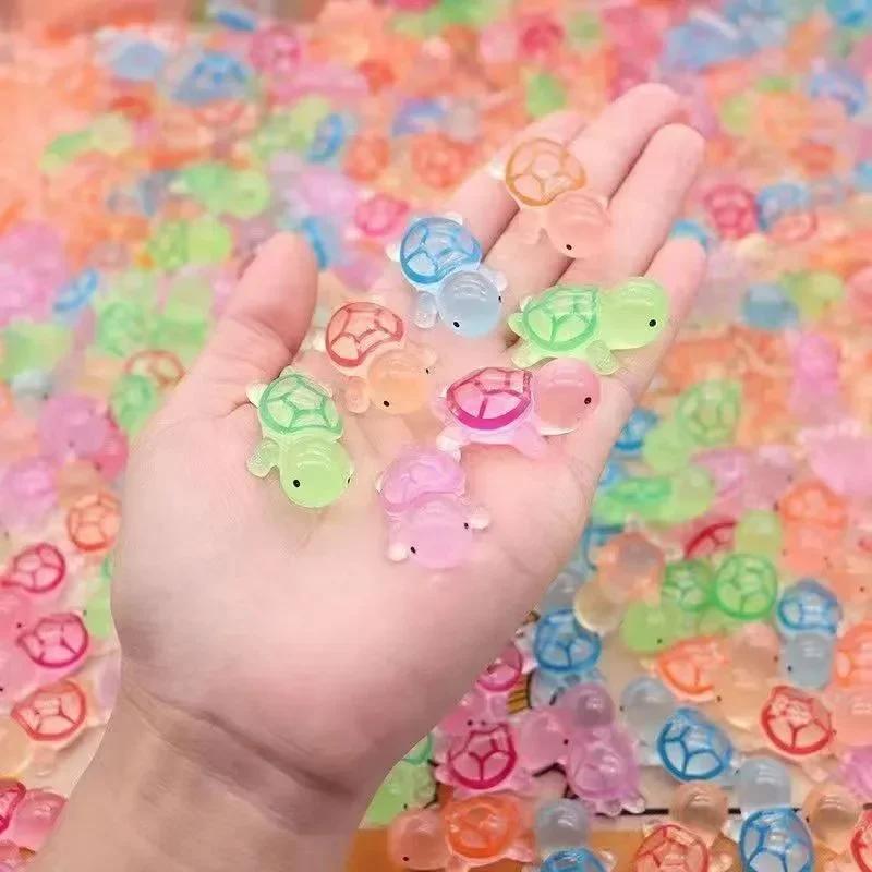 10/50/100 шт. Милые мини-светящиеся украшения в виде черепашек, светящиеся в темноте, мини-черепашки, микро-ландшафт, детские игрушки, украшение для дома, подарок