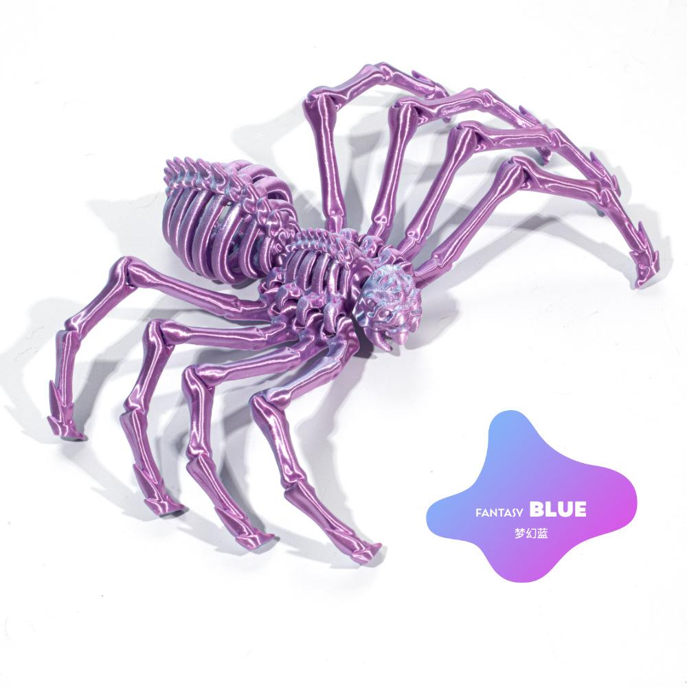 3D Printing Spider Animals Toy Realistic Colorful Spider Figurine Articulated Fidget Toy for Spider Lovers Halloween Home Decor
