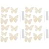 4-pack Fjäril Väggdekaler Klistermärken Dekorationer Beige Fest Hem Konstdekor Hantverk
