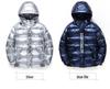 Boys' Hooded Winter Jacket - Thick, Warm, Cotton-Padded Coat with Shiny, Wash-Free Outerwear for Big Kids