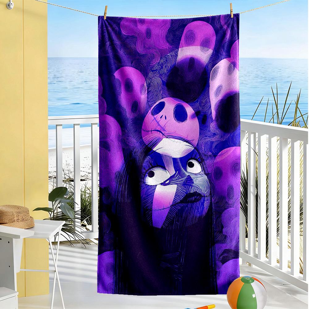 Christmas Nightmare Beach Towel Quick-Dry Soft Microfiber Comfortable Lightweight