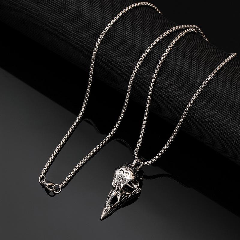Mode Vintage Diablo Totenkopf Halskette Rabe Schafskopf Gothic Hip Hop Punk Rock Pulloverkette