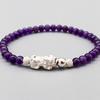 Silver Amethyst Gemstone Bracelet with a Silver Ball from the Witch's Workshop
