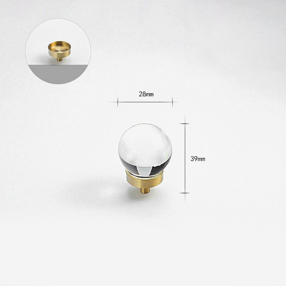 Gold Grey Transparent Crystal Cabinet Knobs Durable Excellent Design Crystal Knobs Furniture Dresser Knob for Kitchen Bathroom