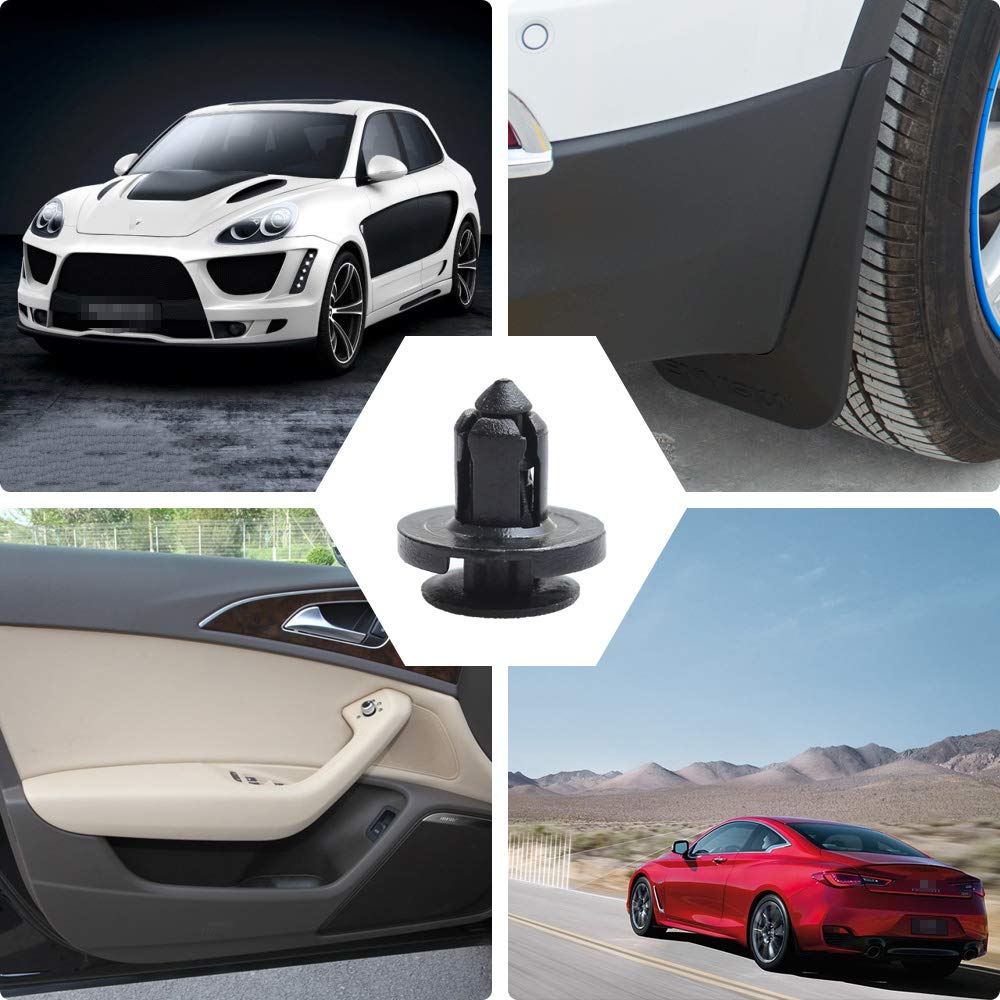 Dihoo Trim Clips 8mm 100pcs Clips Interior Rivet Fasteners Retainer Plastic Auto Fit Mazda Toyota Suzuki