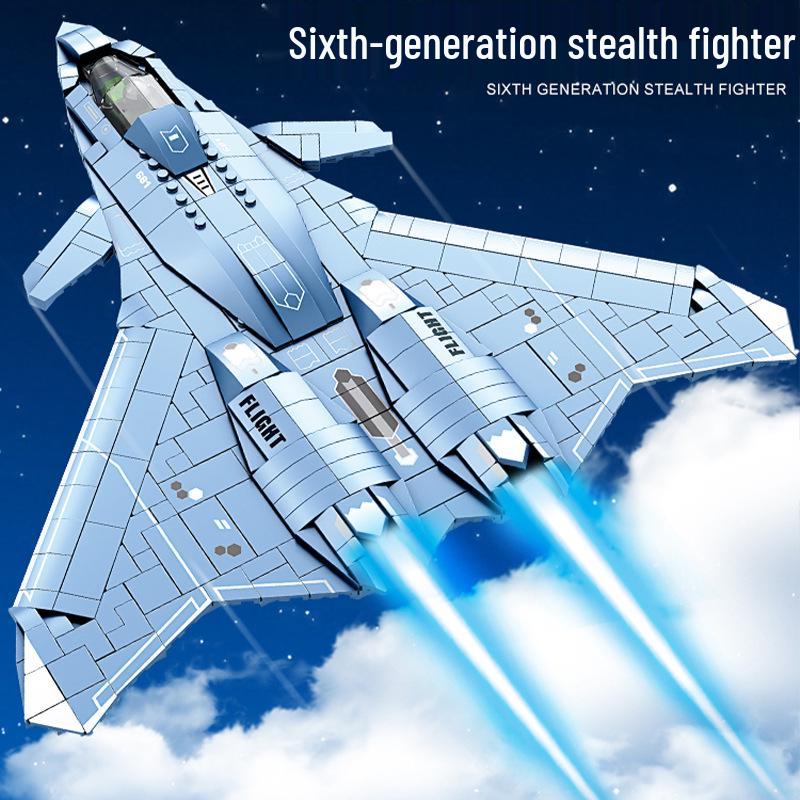 

White Emperor Sixth Gen Fighter Plane Lego-Compatible Toy for Kids 46018