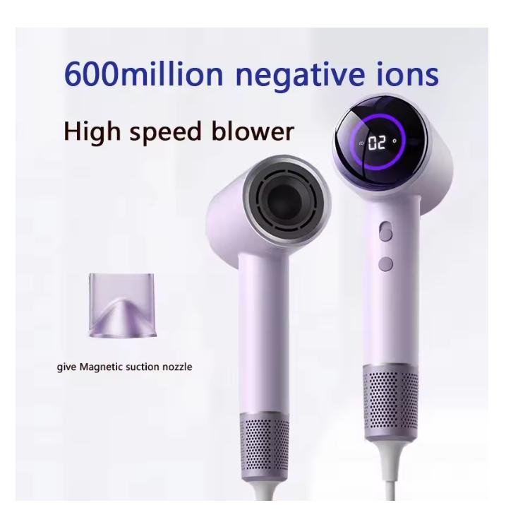 

Hairdryer New high speed hair anion high speed hair dryer Hair LED display hair dryer with nozzle 110V 220V 1600W high power