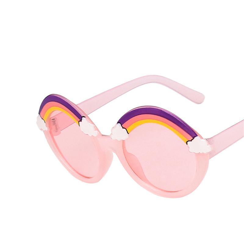 Round Sunglasses Rainbow Shape Glasses Trendy Girls Cartoon Eyeglasses Shades Anti-Glare Boys Cartoon Sunglasses