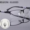 Myopia Glasses New Metal Frame Business Finished Half Frame  Men Anti Blue Light Short Sight Eyeglasses Diopter 0 -1.0 To -6.0