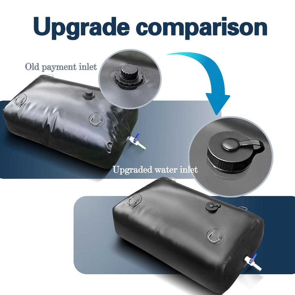 110L Water Tank Large Capacity Folding Reservoir Bag Water Bag With Spigot For Car Truck RV Camping Garden Picnic Outdoor