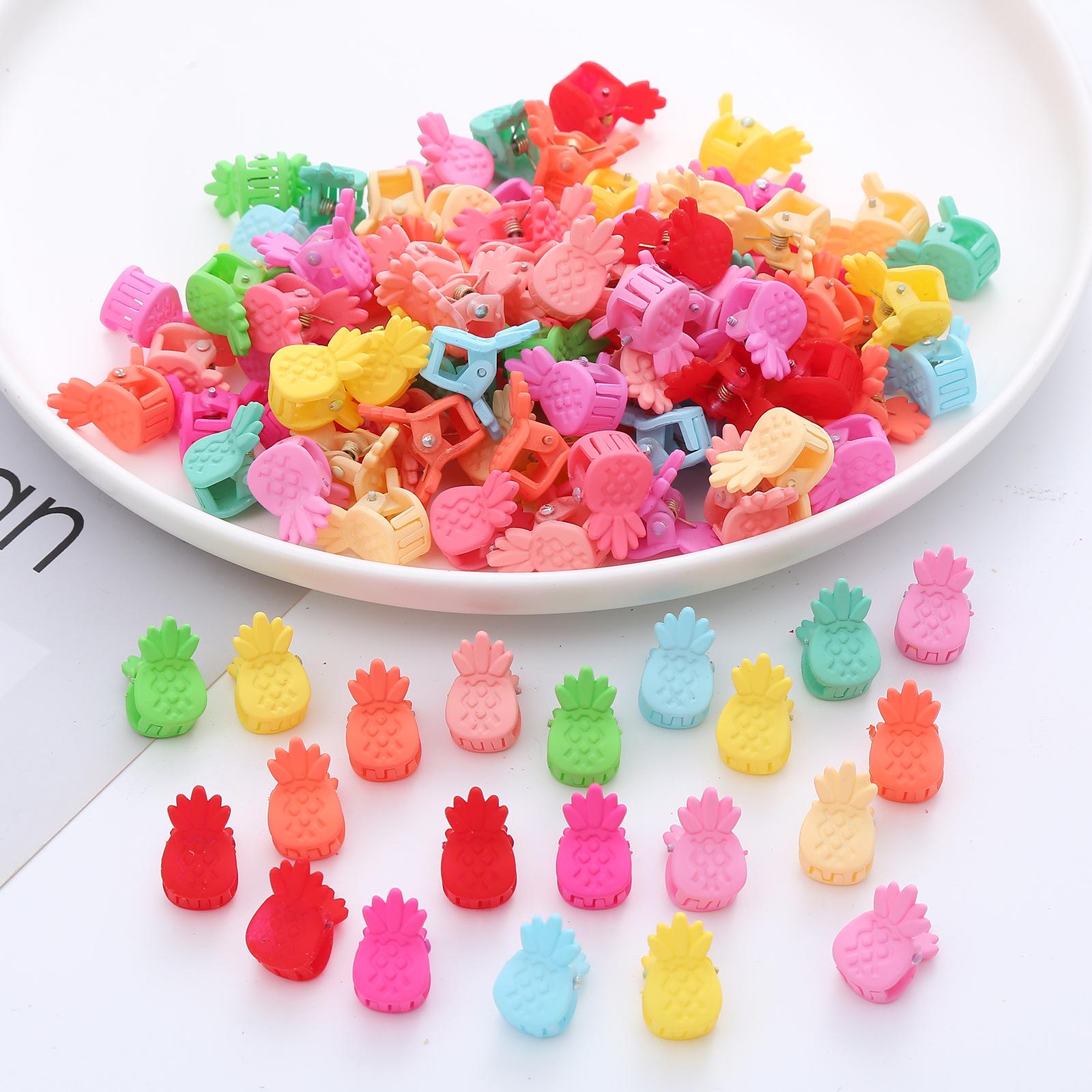 50-Piece Cartoon Butterfly & Mickey Claw Hair Clips for Kids - Cute, Spray-Painted Accessories