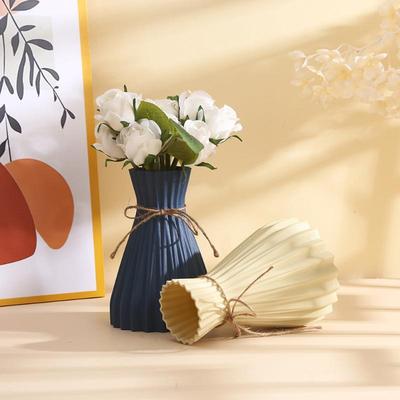 Kreative Origami-Vase Europäische Faltenvase Kunststoff zylindrische Falten Blumenvase Faltpapier-Stil Trockenblumenflasche Modern