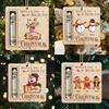 1pc Christmas Tree Ornaments Wooden Hanging Decor Traditional Xmas Noel Pendants for Holiday Party Scene Home Holiday Crafts