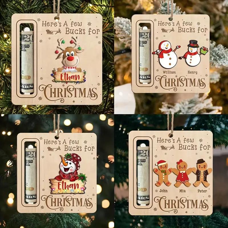 

1pc Christmas Tree Ornaments Wooden Hanging Decor Traditional Xmas Noel Pendants for Holiday Party Scene Home Holiday Crafts