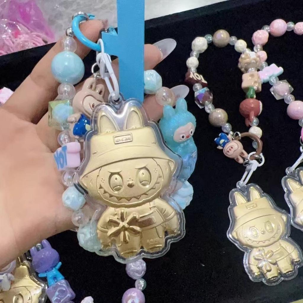 Mobile Pendant Labubu Bag Keychain Labubu Pendant Cute Cartoon Bag Pendant Gift for Girlfriend