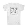 Gift T-Shirt : CAGUAS Puerto Rico Square Modern Minimalist Font