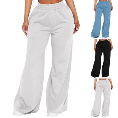 Damesmode Casual Sport Yoga Elastische Hoge Taille Wijde Pijp Losse Broek