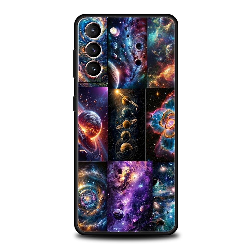 Universe Starry Sky Moon Phone Case for Samsung Galaxy S26 S25 S24 S23 S22 S20 S21 FE Ultra S25 Edge Plus 5G Soft TPU Cover Bags