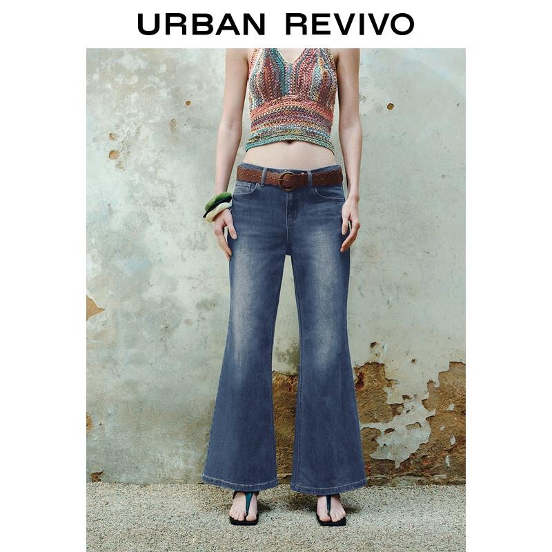 

Женские ретро джинсы из выстиранного денима с высокой посадкой 30