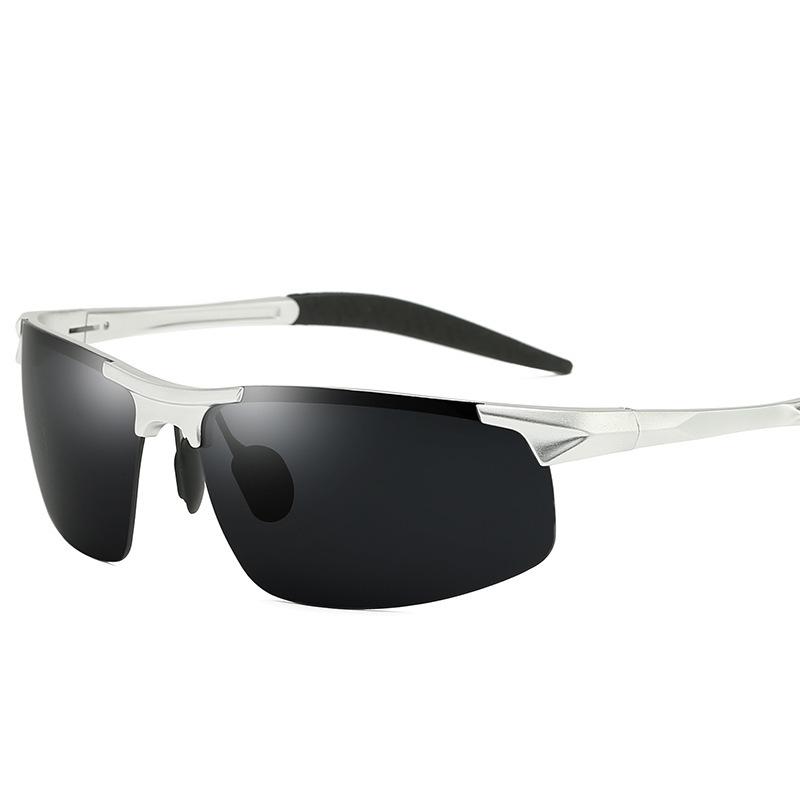 Driving Polarized Sunglasses Men Aluminum Magnesium Frame Sport Sun Glasses Driver Retro Goggles Sunglass UV400 Anti-Glare