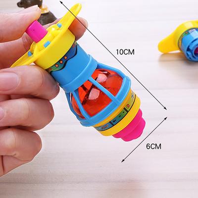 Children Flash Luminous Spinning Top Toy Gyro Catapult Belt Launcher Led Light