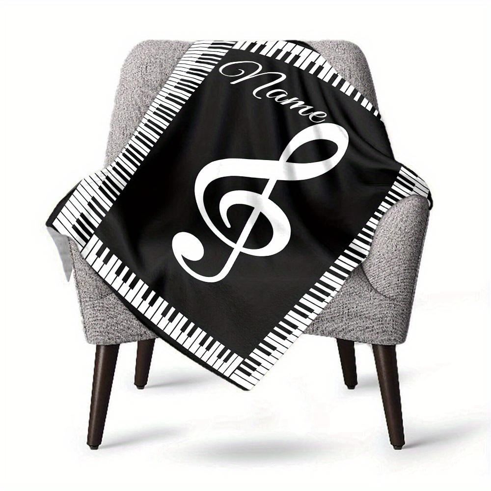 Home Customize Your Name Musicthemed Blankets Soft Cozy Lightweight Allseason Multipurpose Blanket For Picnics Sofas Offices Beds Living Rooms Perfect