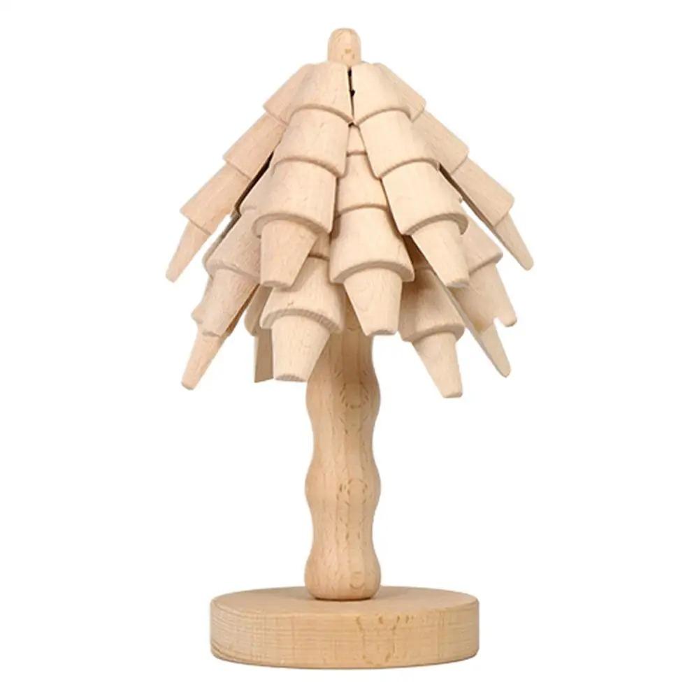Christmas Tree Shaped Wooden Tree Coasters Wood Heat Resistant  Mat  Home Decoration