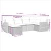 VidaXL Garden Lounge Set with Cushions 6 Pcs, Patio Sofas, Patio Furniture Set, Outdoor Furniture, Mix 3264105