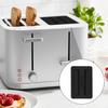 2Pcs Toaster Cover 2 Slice Silicone Toaster Dust Covers Black Bread Machine Cover Silicone Toaster Lid Bread Maker Top Cover Sandwich Machine Part