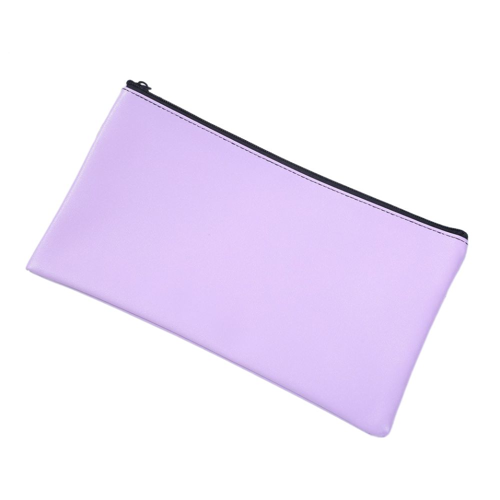 Small Compact Pu Bill Bag PU Leather Money Pouch Travel Cash Deposit Bag  Office Products