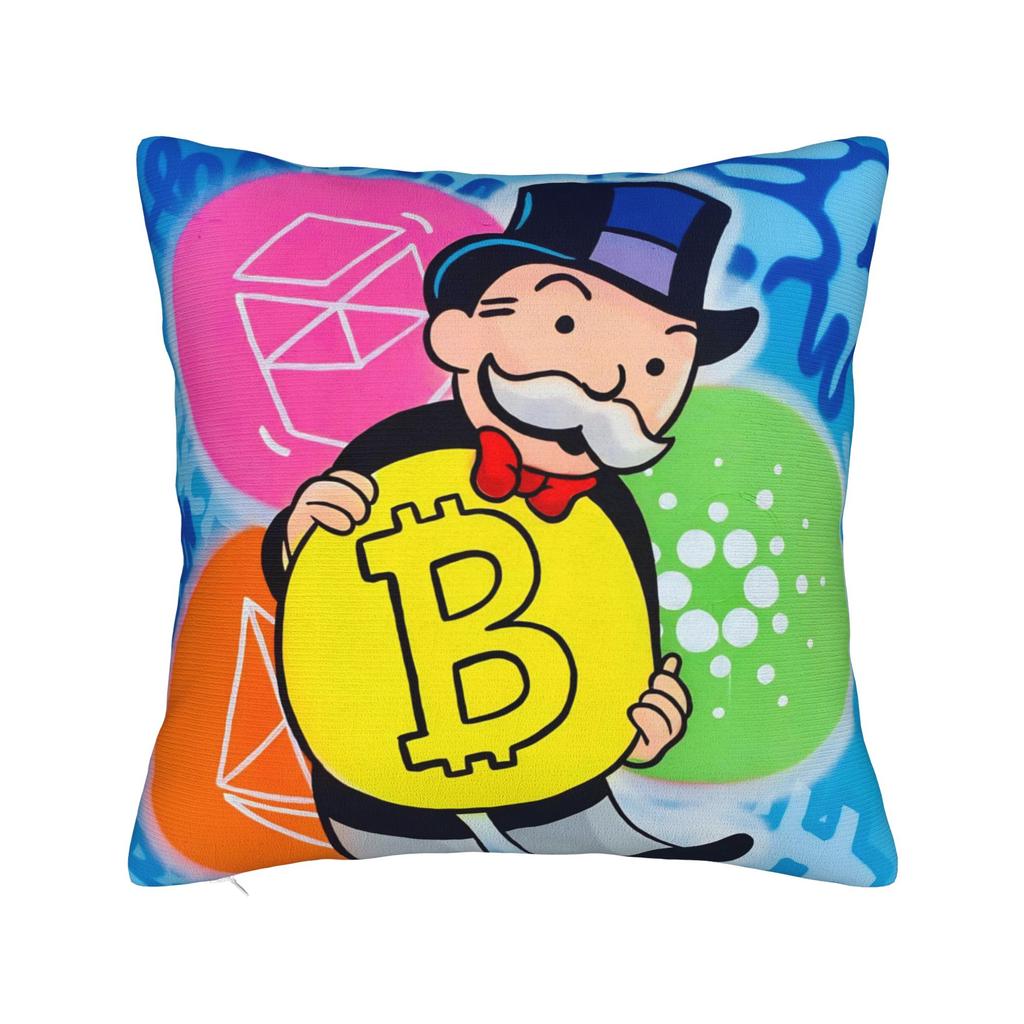 Alec Monopolys Pillow Cover Accessories Printed Cushion Cover Decor Throw Pillow Case Cover Home Multiple Sizes