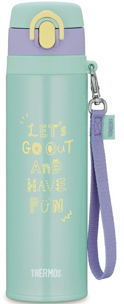 Thermos Water Bottle Vacuum Insulated Mobile Mug 550ml Mint Purple MP JNT-551