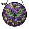 Unique Wall Hanging Art Retro Halloween Pendant, Ghost/Bat/Spider Web/Pumpkin Head Print, Old School Horror Room Decor Vintage Acrylic Ornament