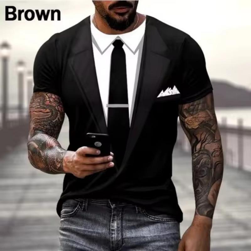 Forever Men Nep Pak 3D T-shirt Smoking Vlinderdas 3D Geprinte T-shirts Mannen Cosplay Herenkleding Kwaliteit T-shirts Zomer Streetwear Tops 5XL