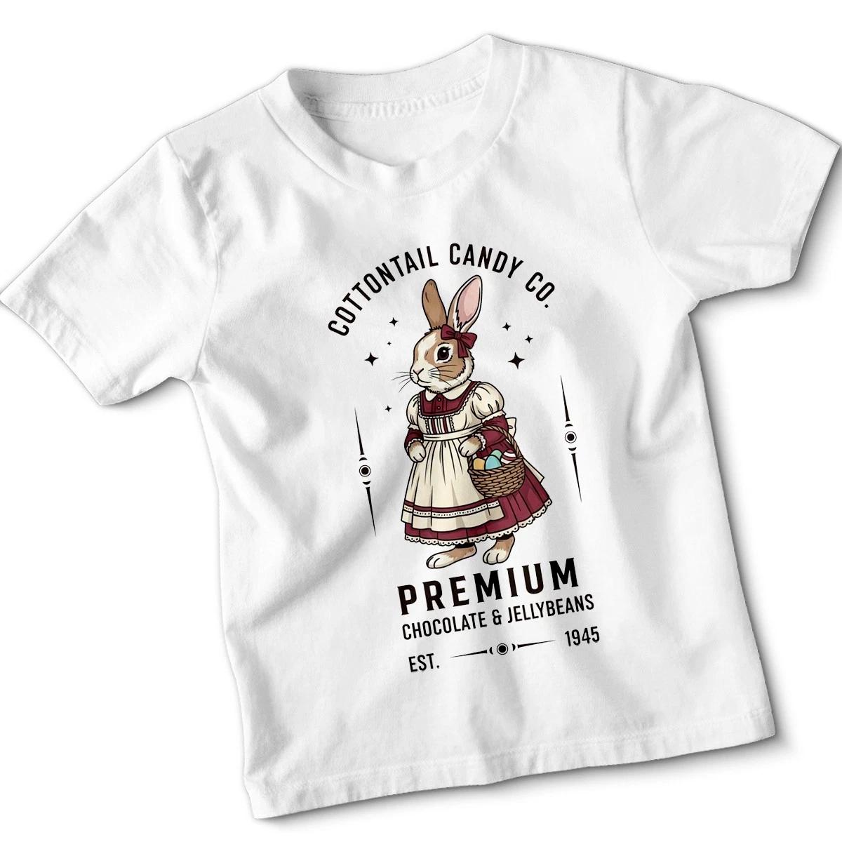 Kids Easter Bunny Tshirt Vintage Spring Rabbit Graphic Tshirt 2XL