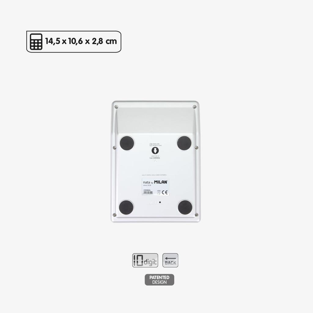 Milan Big Key MLN159906SLPBL 10-Digit Calculator, Silver/Pink,