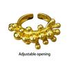 Handmade Metal Bead Ring With Flexible Sizing Contemporary Fashion Jewelry Adjustable Opening Finger Accessories