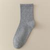Men's Spring and Autumn Pure Color Sweat Absorbent All Kinds of Sports Boneless Cotton Socks