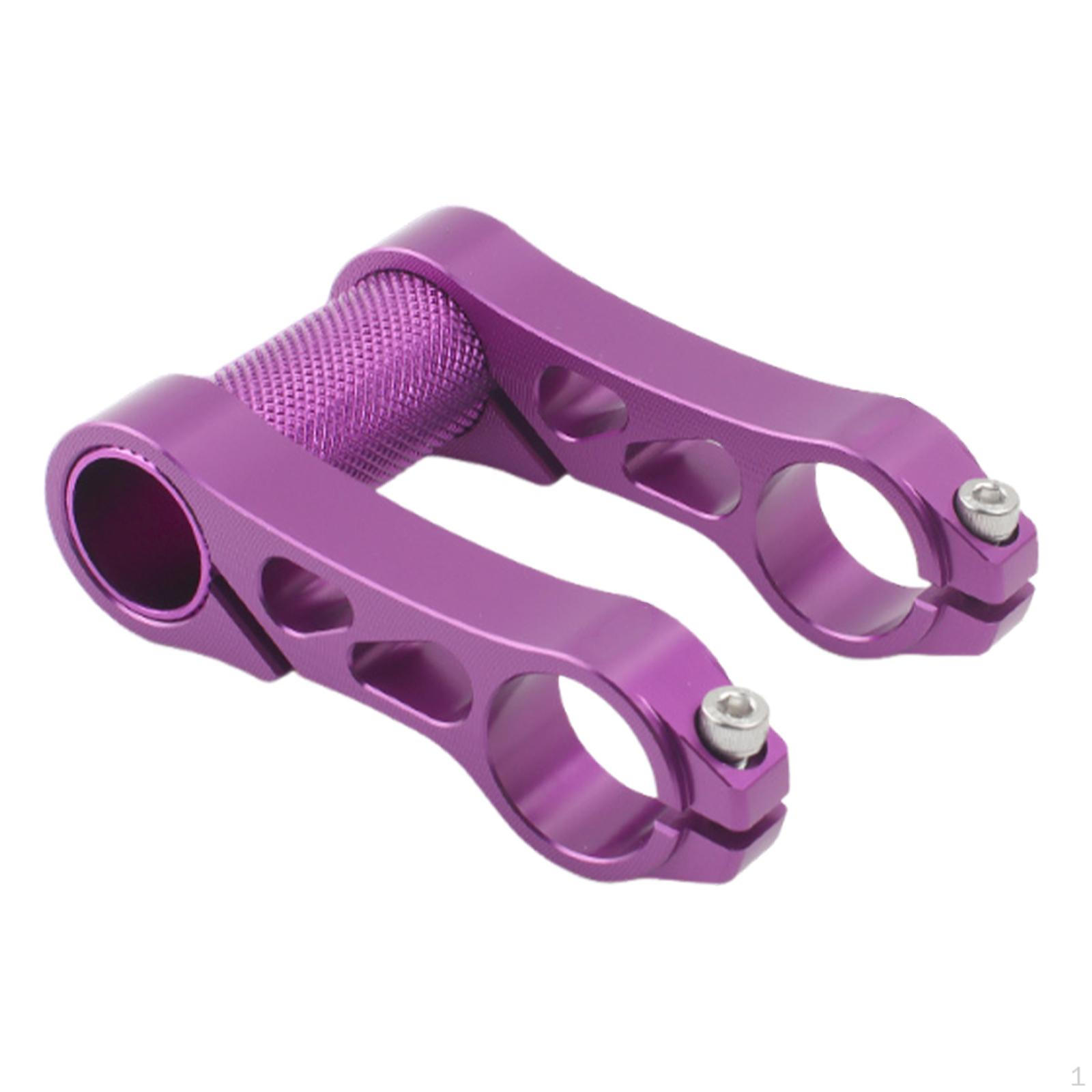 

Handlebar Extender, Extension with Double Mounting Clamp, Stem Riser Extender Bar Purple