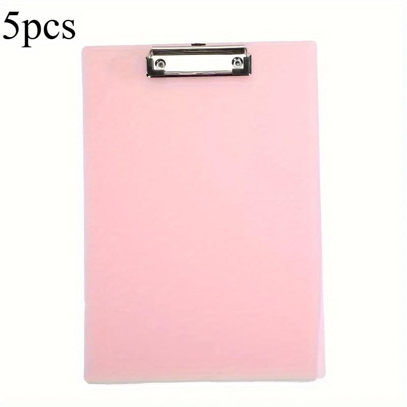 5Pcs A5 Clipboard Folder Writing Pad Holder Memo Clip Board File Clip Writing Clamps Kids Cute Stationery Office School Supplies