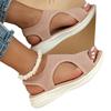 Summer Large Size Women's Shoes Casual Elastic Strap Rear Strap Fly-woven Flat-soled Sandals Women