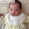 De Jersey Pear X Lemon Pattern Summer Length Sleeves Snap Newborn Baby Baby Clothes Cool Unisex Hospital Clothes Boys Girls Simple Cute Cotton [Cream