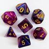 Mixed Color Glitter Dnd Dice Polyhedron Dice Set 7-Piece D4 D6 D8 D10 D10% D12 D20 For Rpg Role Playing Game Math Teaching