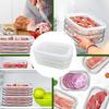 Yousheng Fleischbehälter für Kühlschrank Bacon Mittagsfleisch Stapelbare Lebensmittelaufbewahrungsboxen mit Deckel BPA-Freie Meal Prep Behälter