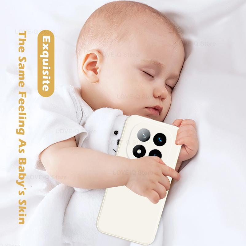 For Redmi Note 14 Pro Plus 5G Case Luxury Liquid Silicone Phone Case For Xiaomi Redmi Note 14 Note14 Pro Plus Shockproof Soft Cover