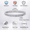 6-12MM Kubanische Kette Herren Armband, Wasserdicht Edelstahl Figaro Gliederkette Armband, Punk Schmuck Geschenke